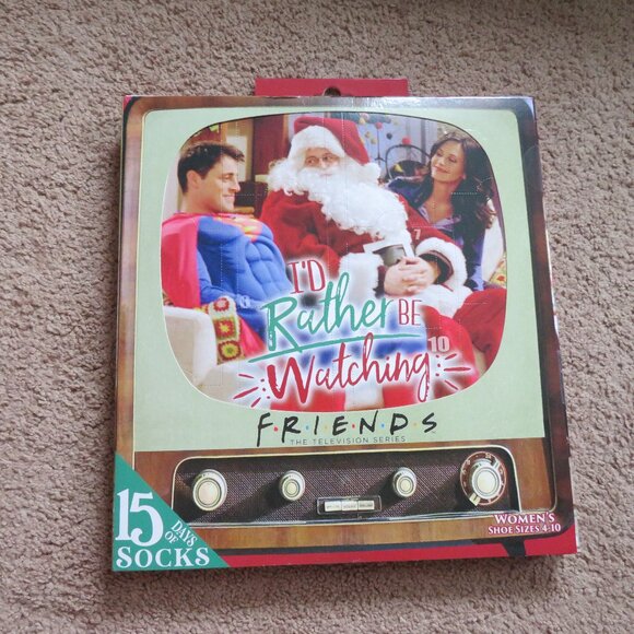 FRIENDS TV Show 15 Surprise Holiday Sock Advent Calendar NEW - Picture 1 of 2